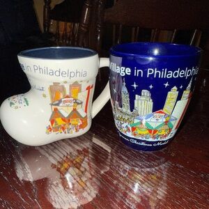Philadelphia Christmas Village Mug & Boot Mug